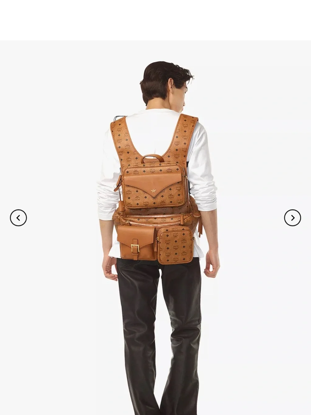 MCM Large Aren Multi-Backpack In Visetos - Picture 13 of 16